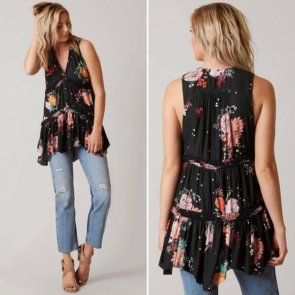 Free People Tops - Free People | Purple Haze Floral Print Tunic